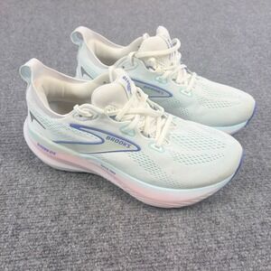 Brooks Glycerin GTS 22 Women 8.5 White Blue Pink Stability Running Shoes 1204351